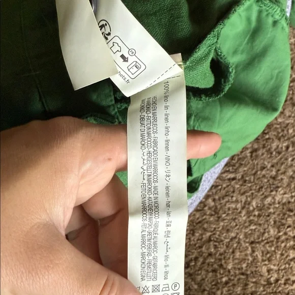 NWT Zara 100% Linen Frayed Lined Trousers Size XXL - Picture 7 of 7